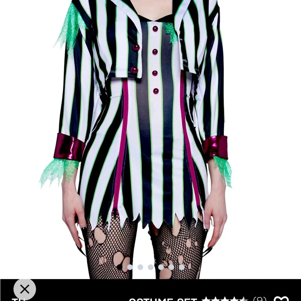 Dolls Kill ISO Exorcist 3 piece Costume, size Small , Beetle Juice , Hot 2024 - Picture 4 of 11